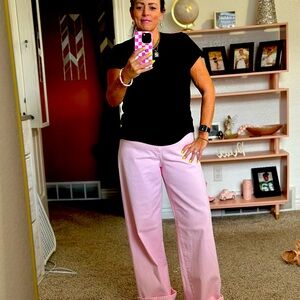 Worn one time like new old navy wide leg hose rise jeans